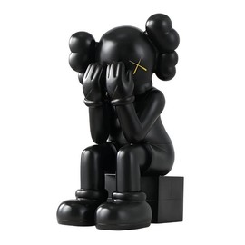 Kaws Action Figure,Kaws Toy Cartoon Doll - Made from high-quality materials that are not easily damaged, it is an excellent gift for both others and oneself:_Sitting posture (black)