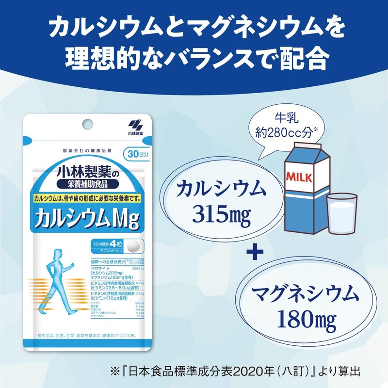 Calcium & Magnesium Supplement – Supports Bone Formation with Vitamin