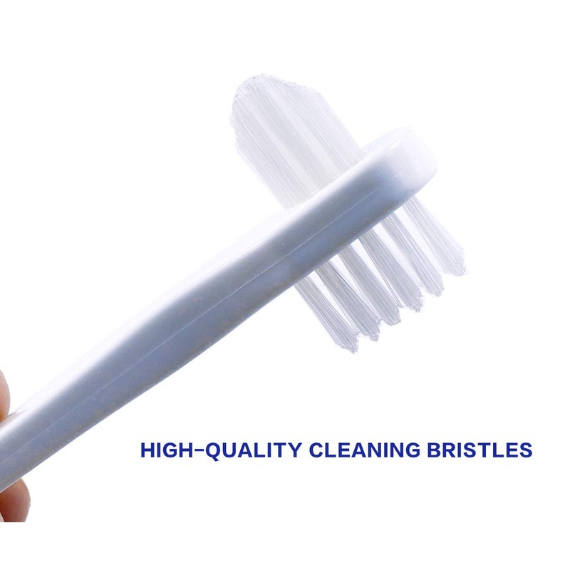 OASISGUEST Denture Cleaning Brush Set, T-Shaped Special Toothbrush, Hard Toothbrush,