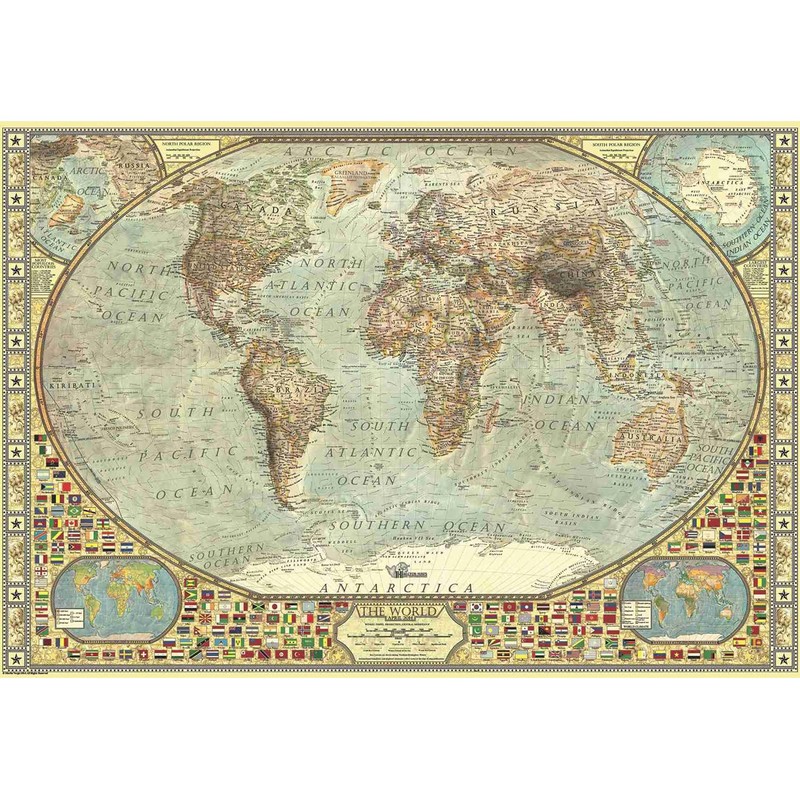 Anatolian Puzzle - World Map, 2000 Piece Jigsaw Puzzle, #3935