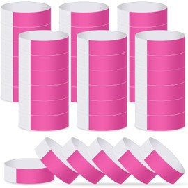 500 Pulseras de Papel para Eventos, Impermeables, para Fiestas y Clubes (Rosa)