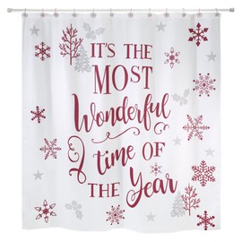 Avanti Linens - Fabric Shower Curtain, Holiday Bathroom Decor (Sparkle Collection, 72")