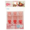 Kotobuki Food Picks for Bento Boxes, Pink and Red Hearts