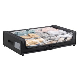 Set of 2 Under-Bed Rolling Storage Container with Transparent Cover, Versatile Space-Saving Design, and Smooth-Glide Multi-Directional Wheels – Ideal for Organizing Clothes, Shoes, and More