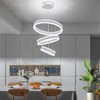 O'NEELDY Modern LED Chandeliers Adjustable Hanging White Pendant Light Fixture