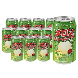 Felice Melon Cream Soda, Extremely Popular in Japan - 11.83 Fl Oz | Pack of 12