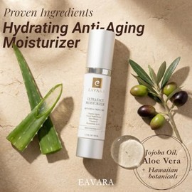 Organic Day Cream With Hyaluronic Acid - Daily Moisturizing Face Cream For Women And Men - Paraben Free Anti Wrinkle Skin Moisturizer With Jojoba Oil And Coconut Oil