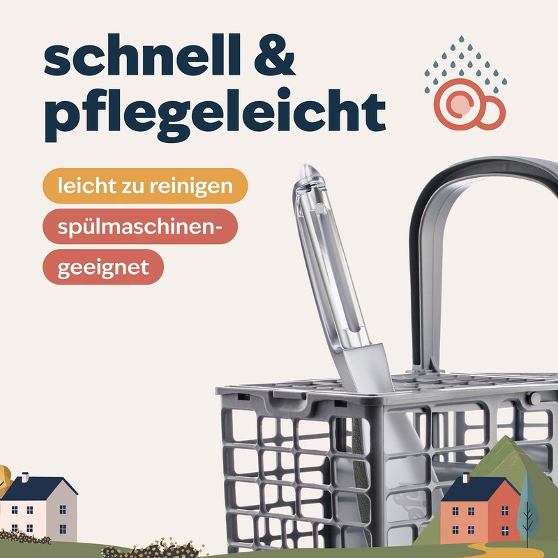 kjøk Premium Sparschäler scharfe Edelstahl Klinge und rutschfester Griff -