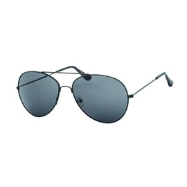 Accessoryo Classic Tear Drop Sunglasses with Gunmetal Black Frames & Gradually Tinted Black Lenses