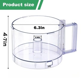 7 Cup Food Processor Work Bowl,FP-631AGTX-1 The bowl has 4 tabs along the upper rim of the workbowl for Cuisinart DLC-10 Series Cover DLC-117BGTXT1