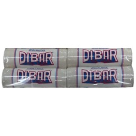 DIBAR Venda Elástica de Tejido Plano de Algodón, 15 cm x 5 m, Paquete con 4 Piezas, Blanco