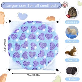 Amexo Pack of 4 Guinea Pig Hammock Hanging Small Animal Beds Double Layer Small Animal Hammock Rat Hammock Warm Rodent Hammock for Sleeping Hamster for Rats Ferret Hammock