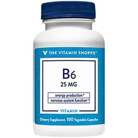 Vitamin B6 a" Supports Energy Production a" 25 MG (100 Vegetable Capsules)