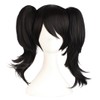MapofBeauty Equipped With Double Ponytail Hair Accessories Cosplay Wigs (Black)