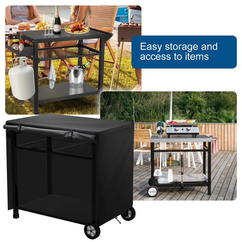 Mordx Waterproof Table Cover for Dining Trolley Patio Grill Trolley
