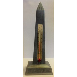 3D Washington Monument Statue with Thermometer - Washington DC Souvenirs (Gray, 5.7)