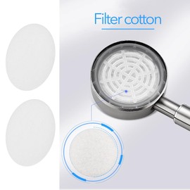 eMagTech 10pcs PP Filter Cotton White Filter Sponge for Pressurized Shower Heads 67x2mm Anti Clogging Filter Cotton Filter Sponge Replacement