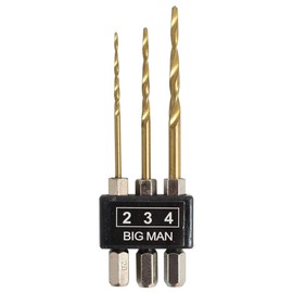 BIGMAN (Big Man) Hex Shaft Lower Hole Tapered Drill Short 3pMSDS-5