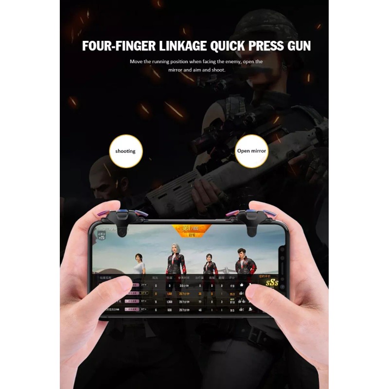 Bjarni Gamepad Disparador Bjarni Para Teléfono Gatillos Mando L1 R1