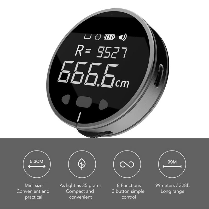 Digital Tape Measure, 328ft Electronic Rolling Ruler with 1.8inch LCD