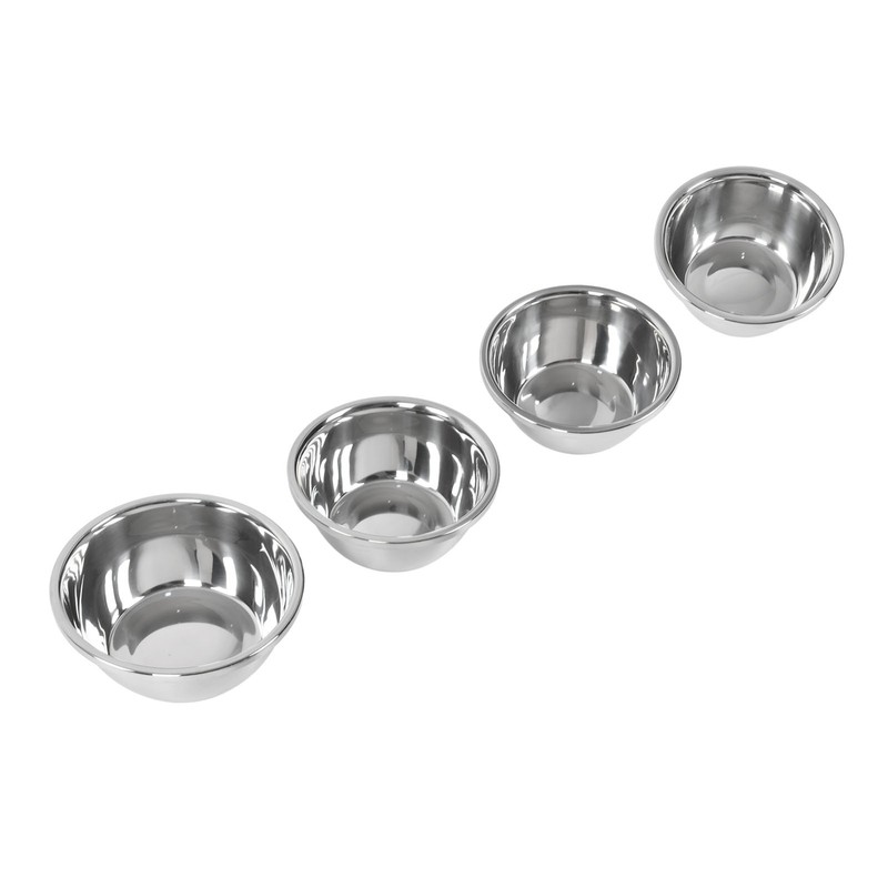 4PCS Stainless Steel Mixing Bowl Set Thickened Soup Bowl Non