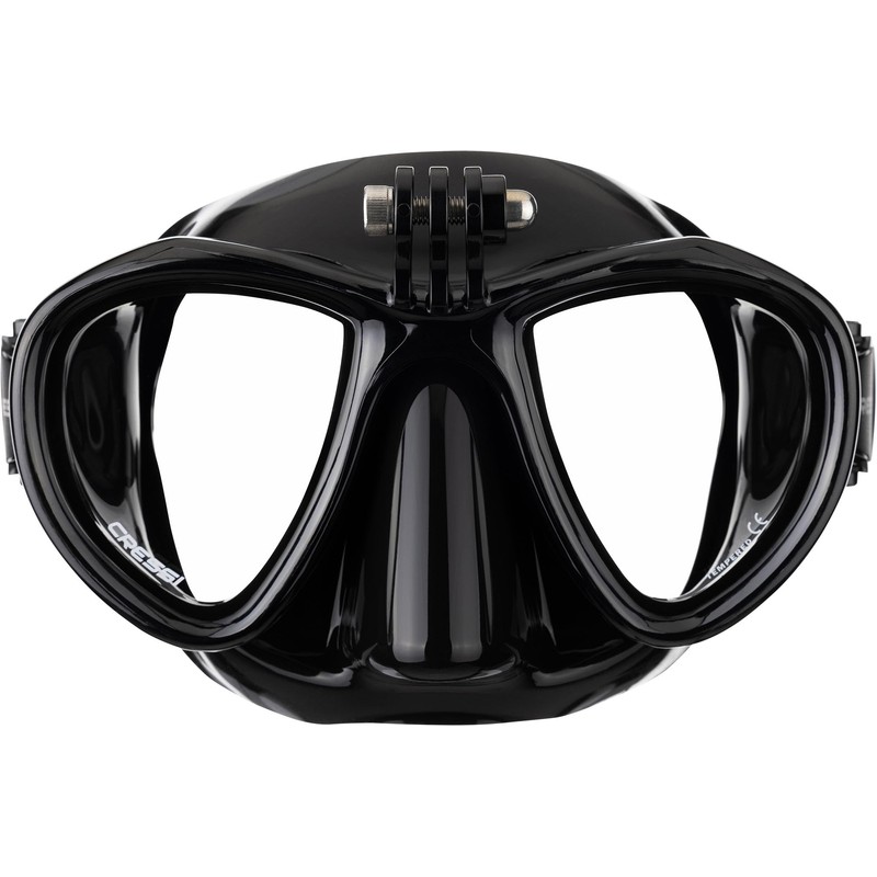 CRESSI Metis Action Cam Mask Black/Black - Unisex Reduced Volume