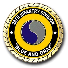 29th Infantry Division Blue and Gray WWII Service Challenge Coin
