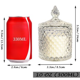 Veiuwa 10 Oz Vanilla Candle，Soy White Candles，Scented Candles for Home，with an Extra Long Burn Time of 60 Hours, The Non-Toxic Soy Candle is The Beautiful Gift for Girls!