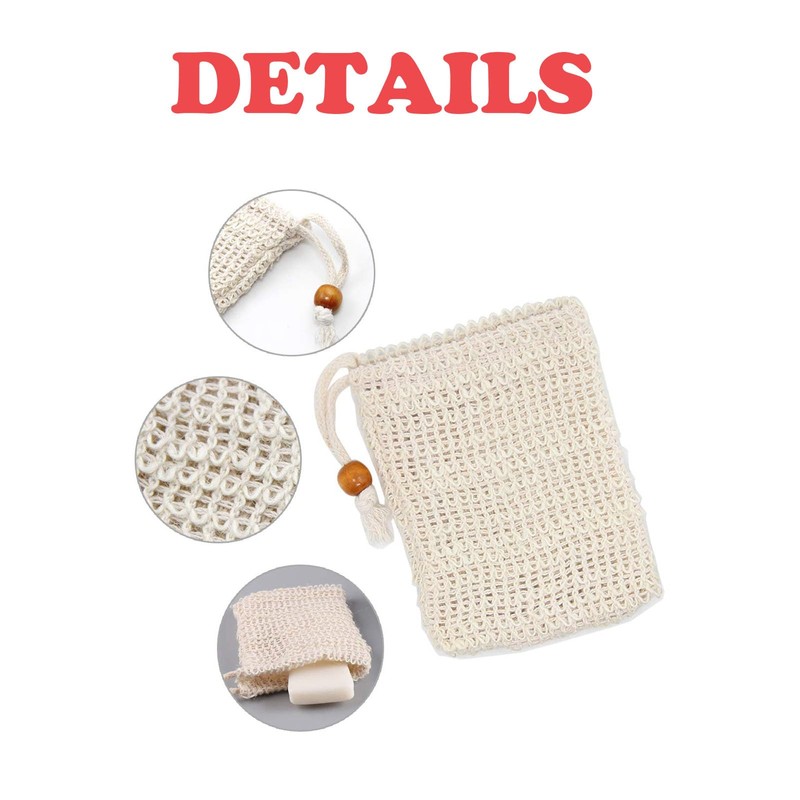 12 pcs Seifensäckchen, Naturfaser Seifentaschen Bio Seifentasche zum Schäumen oder
