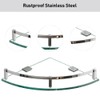 WAKLOND Bathroom Shelves, Glass Shelf Wall Mounted Glass Corner Shower