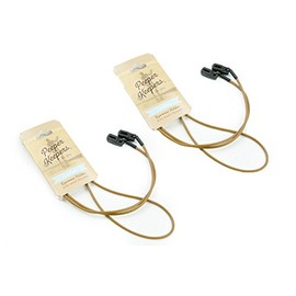 Peeper Keepers Round Leather Cord Eyeglass and Sunglass Retainer / Strap, Tan (2 Pack)