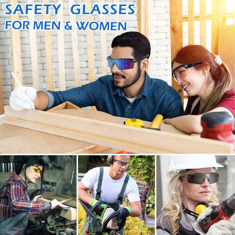 OXG 12 Pack Safety Glasses for Men Women, ANSI Z87.1