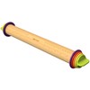 Mepple Adjustable Wooden Rolling Pin with 4 Removable Thickness Rings，Great