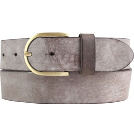 BELTINGER Women's Belt Made of Soft Full Cowhide Leather Vintage Look 4 cm Jeans Belt for Women with Golden Belt Buckle 40 mm Leather Belt Used Look, Brown, Gold