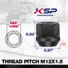 KSP M12x1.5 Open End Wheel Lug Nuts, 16PCS ATV Lug