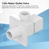 1/2in Water Outlet Valve Thicken Copper 1 in 2 Out