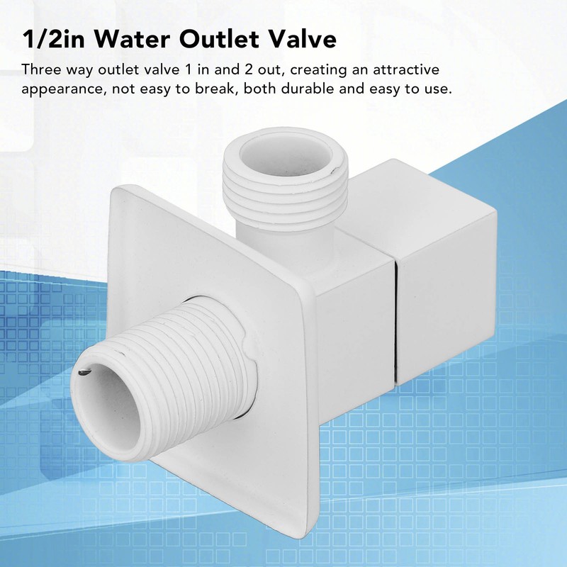 1/2in Water Outlet Valve Thicken Copper 1 in 2 Out