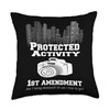 Protected Activity first Amendment Audit Camera Gift Idea Throw Pillow
