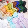Large Hair Bows for Women Blackish Green Silky Satin Hair