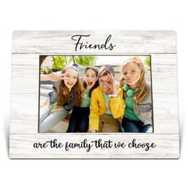 cvjutf Best Friend Friendship BFF Besties Picture Photo Frame, Christmas Long Distance Touch Friendship Gifts for Women Men, Friends are The Family That We Choose Photo Picture Frames for 4x6 Photos