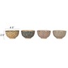 Creative Co-Op Floral Mosaic Stoneware Bowl Set, Multicolor, Set of