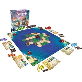 Zygomatic Survive The Island Board Game (2024 Edition) - Thrilling Escape Adventure with New Monsters! Fun Strategy Game for Kids & Adults, Ages 8+, 2-5 Players, 45 Minute Playtime, Made by Zygomatic