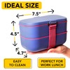 Insulated Stackable Bento Box for Adults with Reusable Chopsticks Japanese