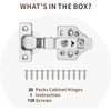 20 Pack Full Overlay Soft Close Cabinet Hinges 105° Frameless