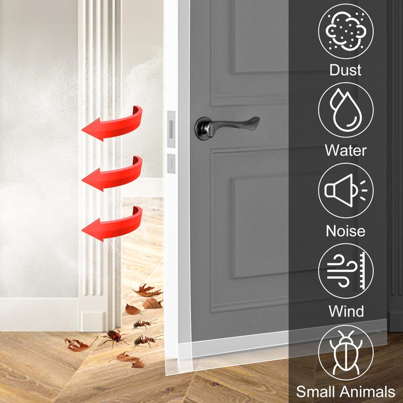 ToLanbbt T-Shaped Door Draft Stopper 1.97 in x 10 FT
