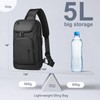 hk Sling Bag for Man, Waterproof Utility Crossbody Bag with