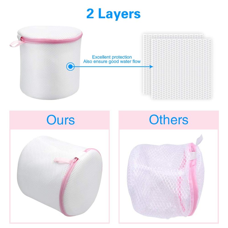 Bra Wash Bag,4PCS Mesh Laundry Bags for Bras/Underwears/Socks by Gogooda