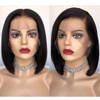 DUAUJUIU Short Bob Wig Real Hair Human Hair Glueless Wig