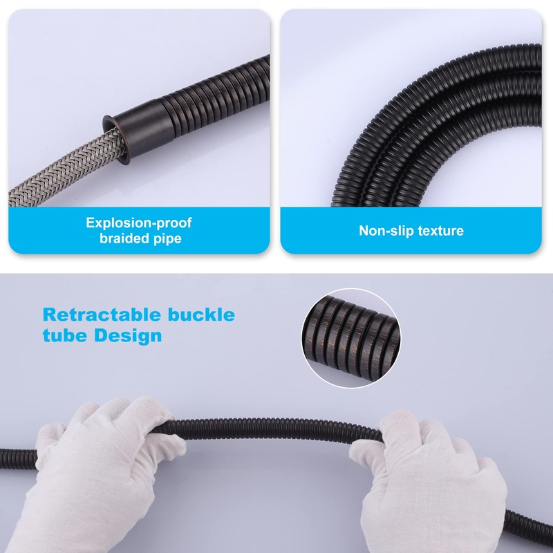 79 Inches Shower Hose Oil-Rubbed Bronze Finished, ALEASHA SUS 304