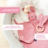 Amari ® Comforter (Pink Rabbit) with Teething Ring and Bib,